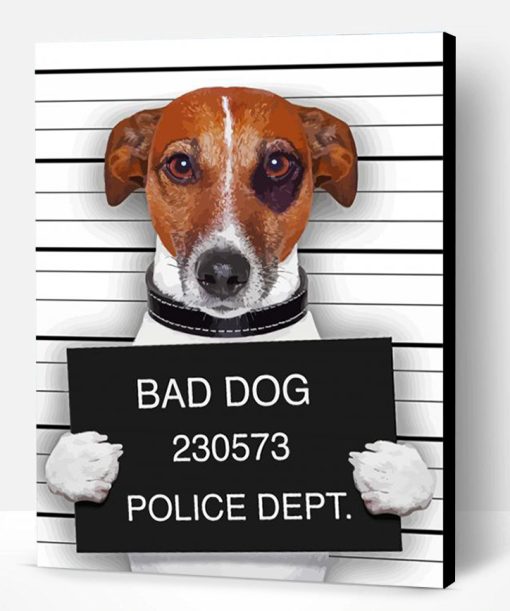 Jack Russell Mugshot Paint By Number