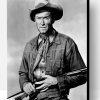 Jimmy Stewart Black And White Cowboy Paint By Number