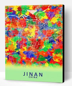 Jinan City Map Poster Paint By Numbers