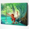 Jungle Monkey Boy Fishing Paint By Number