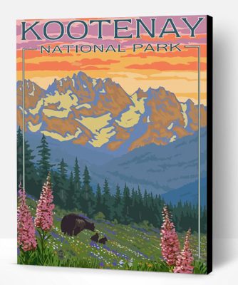 Kootenay National Park Poster Paint By Number