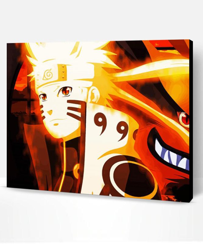 Kurama And Naruto Anime Paint By Number
