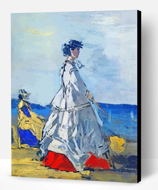 La Princesse Pauline De Metternich Sur La Plage By Eugene Boudin Paint By Number