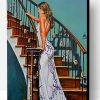 Lady On Stair Paint By Number