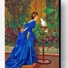 Lady With A Parrot By Auguste Toulmouche Paint By Number