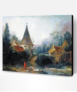 Landscape Near Beauvais By Francois Boucher Paint By Number
