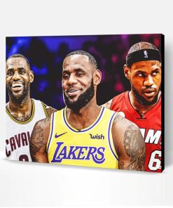 Lebron James On All Of His Teams Paint By Number