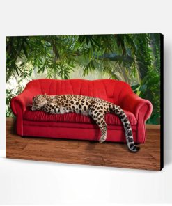 Leopard On Sofa Paint By Numbers
