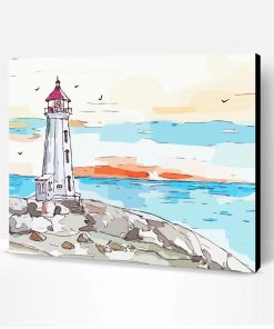 Lighthouse And Sea Art Paint By Number