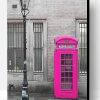 London Pink Phone Booth Paint By Numbers