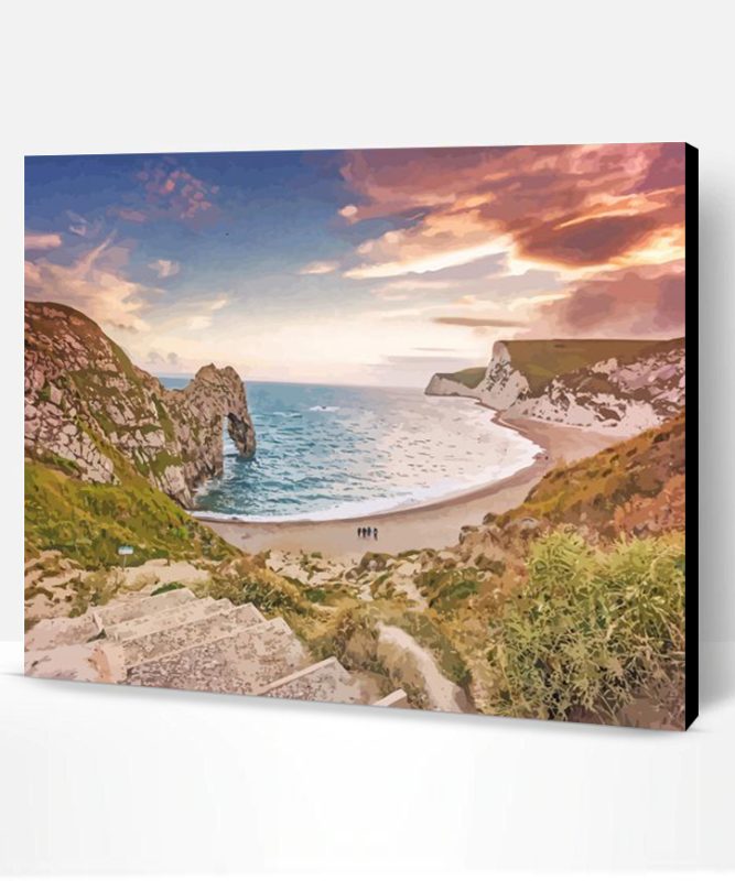Lulworth Cove Landscape Paint By Number