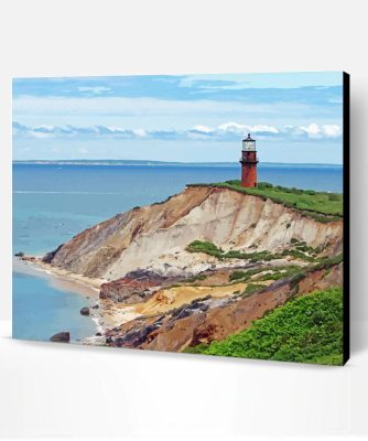 Marthas Vineyard Gay Head Lighthouse Paint By Number