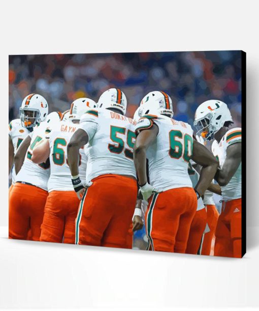 Miami Hurricanes Football Players Paint By Number