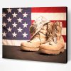 Military Boots Dog Tag Paint By Number