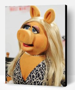 Miss Piggy Wearing Dress Paint By Number