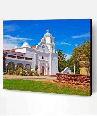 Mission San Luis Rey Oceanside Paint By Number