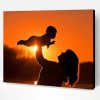 Mother With Baby Boy Silhouette Paint By Number