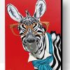 Mr Zebra With Glasses Paint By Numbers