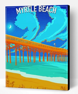 Myrtle Beach South Carolina Poster Paint By Numbers