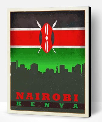 Nairobi Kenya Poster Paint By Number