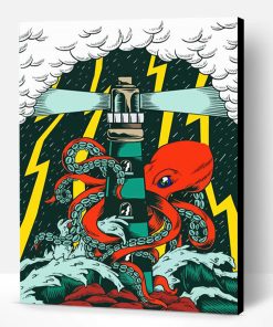 Octopus And Lighthouse Paint By Numbers