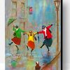Old Ladies Dancing In The Rain Paint By Number