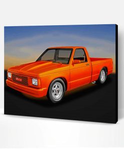 Orange 1984 GMC Art Paint By Number