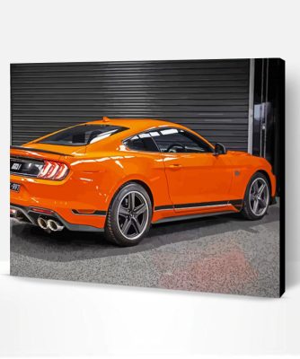 Orange Mach 1 Mustang Paint By Numbers