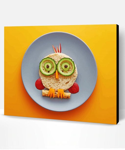 Owl Funny Food Paint By Number