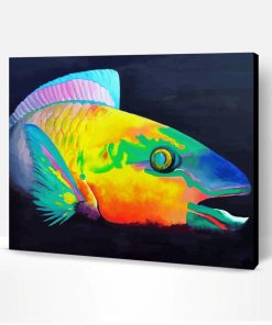 Parrot Fish Art Illustration Paint By Number