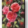 Pink Roses Contemporary Floral Paint By Number