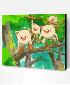 Pokemon Mankey Paint By Number
