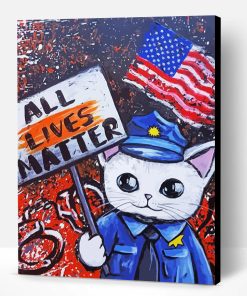 Police Cat Art Paint By Numbers