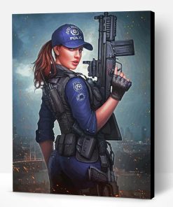 Police Woman Paint By Numbers