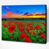 Poppies In A Sunset Paint By Number