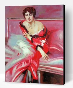 Portrait Of Madame Juillard In Red Giovanni Art Paint By Number