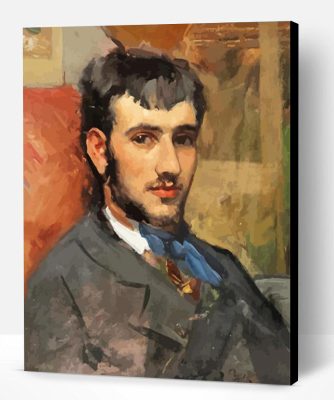 Portrait De Renoir By Frederic Bazille Paint By Number