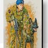 RAAF Soldier With Dog Paint By Numbers