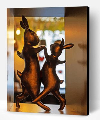 Rabbits Couple Dancing Paint By Number