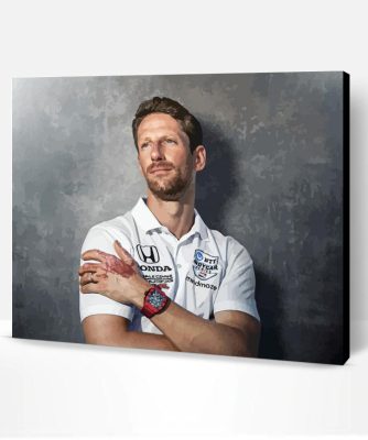 Racer Romain Grosjean Paint By Number