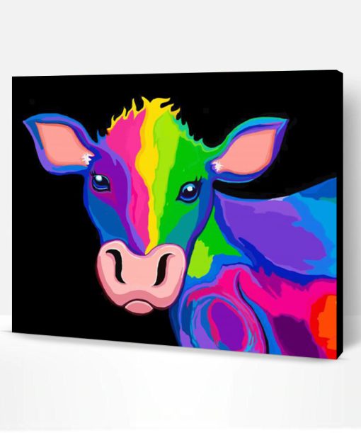 Rainbow Cow Paint By Numbers