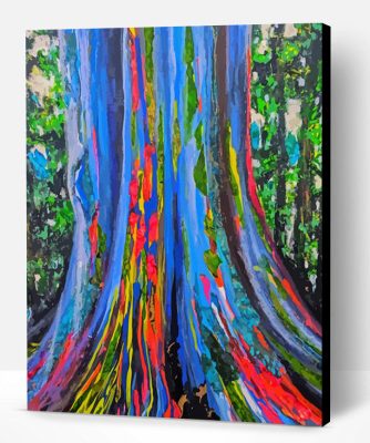 Rainbow Eucalyptus Tree Art Paint By Numbers