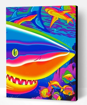 Rainbow Shark Art Paint By Numbers