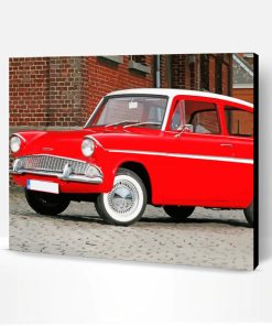 Red Ford Anglia Paint By Numbers