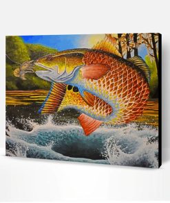 Red Drum Fish Art Paint By Number