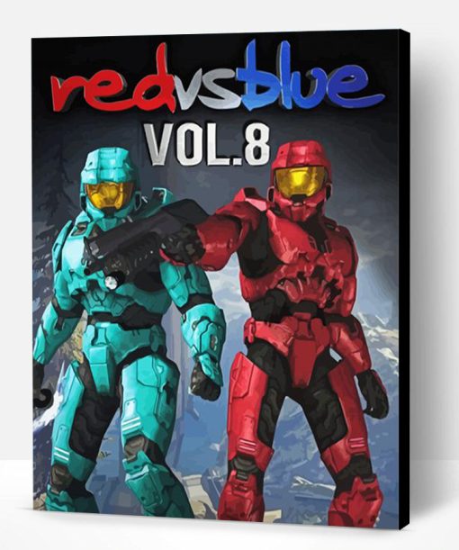 Red Vs Blue Serie Poster Paint By Number