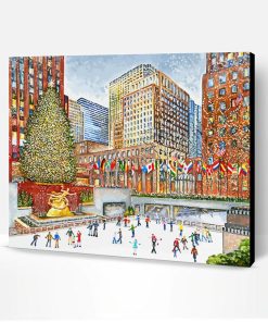 Rockefeller Christmas Tree Art Paint By Number