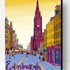 Royal Mile Edinburgh Scotland Poster Paint By Numbers
