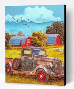 Rusty 1937 Ford Art Paint By Numbers