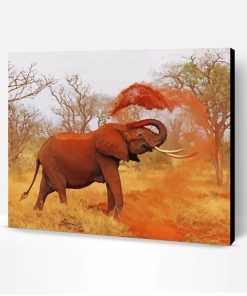 Safari Elephant Dust Paint By Number